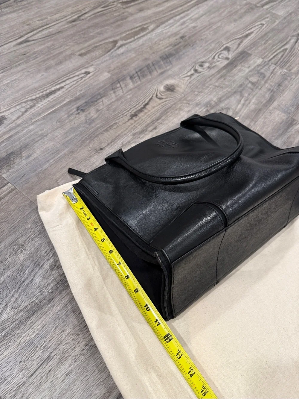 Tory Burch Ella Black Leather Tote Bag